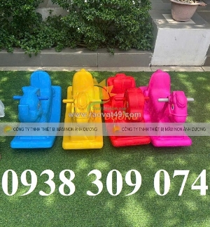 Bập bênh nhựa trẻ em mầm non, bập bênh đôi nhựa mầm non mẫu giáo