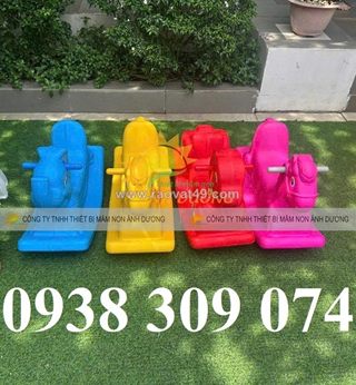 Bập bênh nhựa trẻ em mầm non, bập bênh đôi nhựa mầm non mẫu giáo