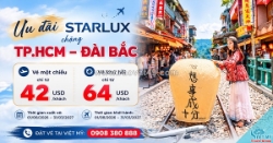 Bay đài bắc cùng starlux từ 42 usd/chiều