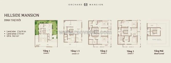 Biệt thự đồi orchard mansion – quỹ sản phẩm giới hạn, 270m² đến 350m², 5 căn cuối cùng