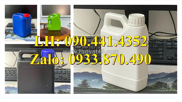 Bình nhựa 0.5 lít đựng thuốc bvtv, can nhựa 1 lít đựng chất phụ gia, can 2 lít tròn đựng dầu