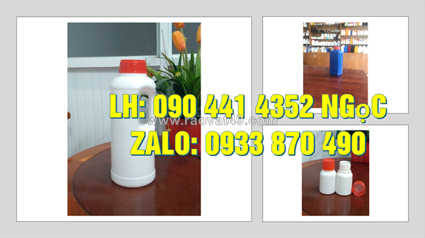 Bình nhựa 1 lít đựng màu nhuộm tẩy, chai nhựa 500ml đựng chất làm sạch bề mặt, chai nhựa 250ml đựng dầu