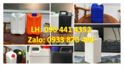 Bình nhựa 1 lít vuông, can nhựa 2 lít tròn đựng nước lau sàn, vỏ can nhựa 5 lít vuông đựng hóa chất