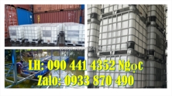 Bồn đựng hóa chất 1000 lít có khung thép, tank nhựa ibc 1000 lít vuông đựng chất phụ gia hóa học