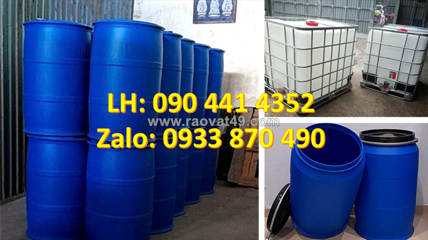Bồn nhựa 220 lít đựng nước sạch, thùng phuy nhựa 120 lít tại bình tân, thùng phuy nhựa 60 lít q10