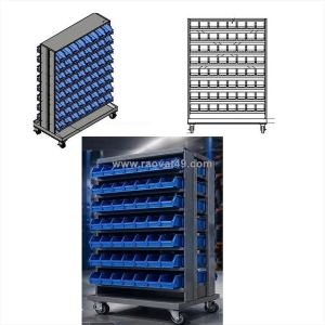 Các mẫu tủ kệ để khay nhựa đựng linh kiện
