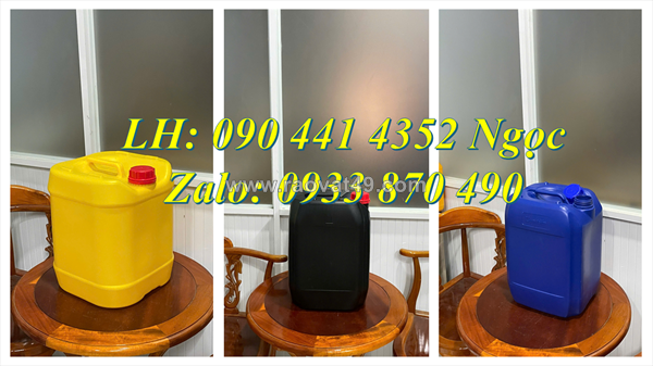 Can 10 lít đựng chất phủ nano, can nhựa 20 lít đựng chất làm trơn bề mặt, can 25 lít đựng chất làm sạch bề mặt