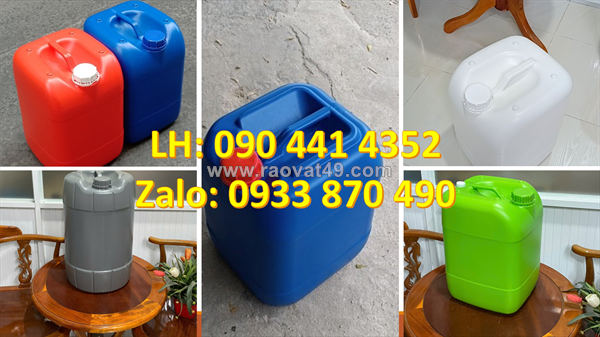 Can đựng hóa chất 30 lít xanh, can nhựa 25 lít công nghiệp, can nhựa 20 lít đựng thuốc nhuộm