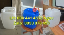 Can nhựa 10 lít màu trắng trong, thùng nhựa 20 lít đựng nguyên liệu, can 25 lít đựng thành phần xăng