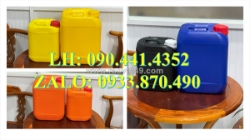 Can nhựa 10 lít trắng, can 20 lít xanh đựng hóa chất, can nhựa 25 lít màu đỏ, can nhựa 30 lít dày