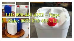 Can nhựa 20 lít đựng dầu khí, thùng nhựa 22 lít đựng dung dịch vệ sinh máy móc, can 25 lít đựng axit đậm đặc