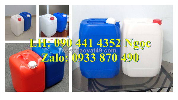 Can nhựa 20 lít vuông đen chống uv, thùng nhựa 22 lít đựng hóa chất ngành nông nghiệp, can nhựa 24 lít xanh