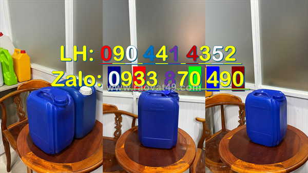 Can nhựa 20 lít vuông, thùng nhựa 10 lít vuông dày đựng hóa chất loãng công nông nghiệp