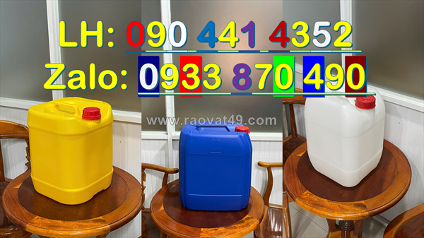 Can nhựa 22 lít đựng chất thải sinh học, can nhựa 20 lít đựng chất thải hóa học, can nhựa 10 lít đựng kiềm thổ