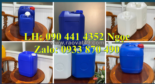 Can nhựa 22 lít đựng thuốc diệt muỗi, can nhựa 24 lít đựng hóa chất đậm đặc, can nhựa 25 lít đựng hóa chất sệt