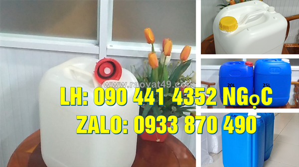 Can nhựa 25 lít đựng chất thí nghiệm, can nhựa 20 lít đựng dược phẩm, can nhựa 10 lít đựng nước