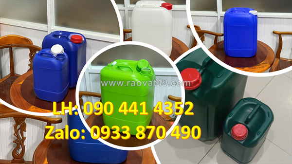 Can nhựa 25 lít tròn, vỏ thùng nhựa 20 lít đựng hóa chất nông nghiệp, can nhựa 10 lít trắng