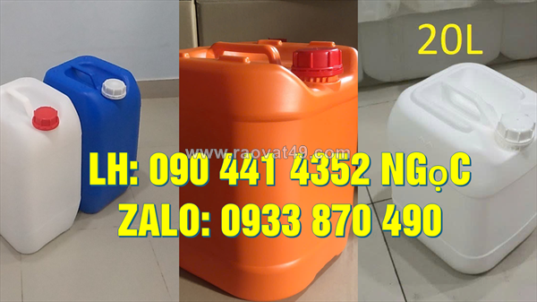 Can nhựa 30 lít đựng cồn, can nhựa 25 lít đựng mật ong, thùng nhựa 20 lít tròn màu xanh, đỏ, vàng, lá…