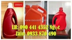 Can nhựa 5 lít đựng chất khử trùng, bình đựng chất lỏng 2 lít, can nhựa 1 lít đựng kem tẩy đa năng