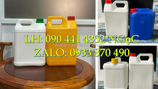 Can nhựa 5 lít đựng vi sinh, can nhựa 2 lít đựng hóa chất loãng ngành công nghệ, cơ khí, điện tử…