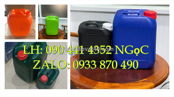 Can nhựa tròn 25 lít đựng thành phần cơ khí, thùng nhựa 30 lít vuông đựng chất tẩy rửa công nghiệp