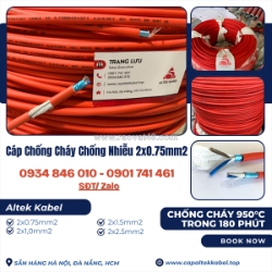 Cáp chống cháy chống nhiễu 2x0.75+e+gft altek kabel
