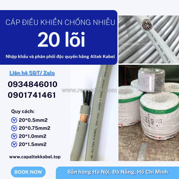 Cáp điều khiển chống nhiễu 20 lõi altek kabel hà nội, đà nẵng, hcm