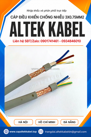Cáp điều khiển chống nhiễu 3x0.75 altek kabel sh-500 3g075 qmm