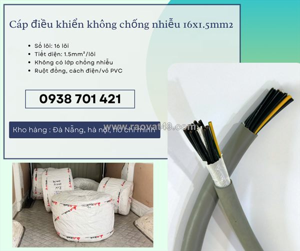 Cáp điều khiển không chống nhiễu 16x1.5mm² quảng bình, quảng ngãi, quảng nam
