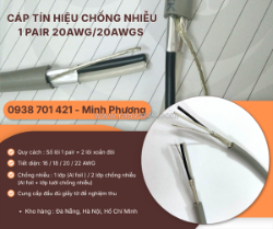 Cáp tín hiệu chống nhiễu 1 pair 20awg/20awgs – hàng sẵn kho, giá tốt đà nẵng, huế