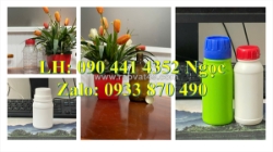 Chai nhựa 1 lít dày, vỏ chai nhựa 0.5 lít, chai đựng hóa chất 250ml, chai lọ 100ml đựng thuốc trừ sâu