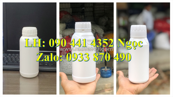 Chai nhựa 1 lít dày, vỏ chai nhựa 0.5 lít, chai đựng hóa chất 250ml, chai lọ 100ml đựng thuốc trừ sâu