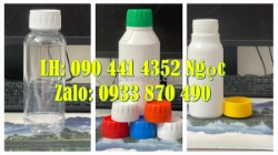 Chai nhựa 250ml đựng chất diệt chuột, chai nhựa 100ml xịt côn trùng, lọ nhựa 50ml đựng nước tẩy trang