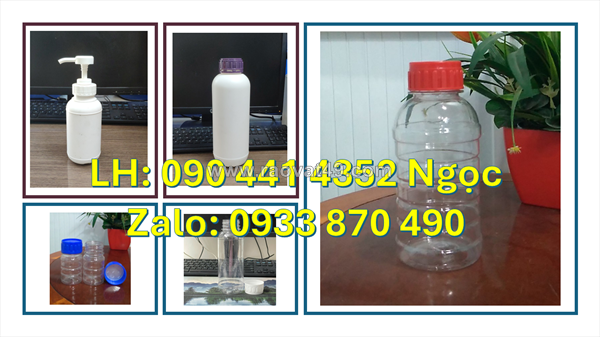 Chai nhựa 250ml đựng chất xúc tác thí nghiệm, chai nhựa 100ml đựng mỹ phẩm có vòi nhấn