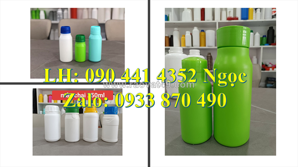 Chai nhựa 250ml đựng dược mỹ phẩm có vòi nhấn, chai phun sương 100ml đựng toner, chai 50ml đựng dầu