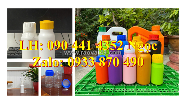 Chai nhựa 250ml đựng mỹ phẩm, chai lọ thủy tinh 100ml đựng nông dược, lọ 50ml đựng hóa chất