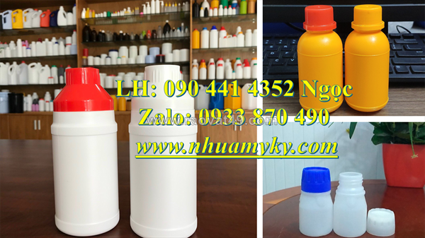 Chai nhựa 50ml, bán chai nhựa 100ml, chai 250ml đựng hóa chất, vỏ chai nhựa 0.5 lít tròn có vòi nhấn