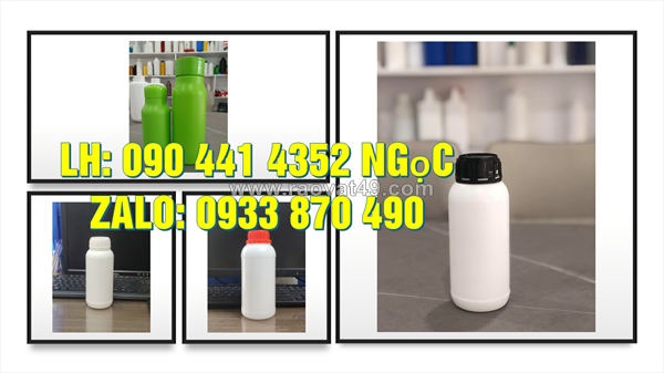 Chai thủy tinh 100ml đựng gel, chai nhựa 500ml đựng chất làm nhám, chai 1 lít đựng chất tạo độ bóng