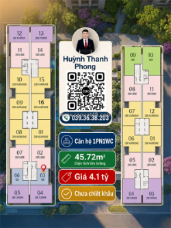 Chính thức 45.72m2 - giá 4.1 tỷ còn chiết khấu 15% - 1pn1wc arcadia