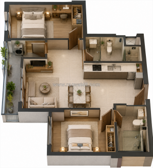 Chính thức 65.61m2 - giá 5.85 tỷ chưa chiết khấu 15% - view sông 2pn2wc arcadia