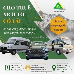 Cho thuê xe có lái, đa dạng dòng xe từ 4 – 45 chỗ giá tốt, phục vụ 24/7