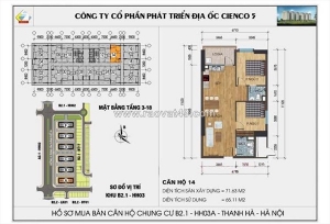 Chủ nhà cần bán gấp căn 2 ngủ hh03f  chung cư thanh hà