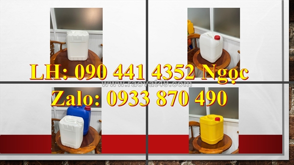Chuyên cung cấp can nhựa 25 lít, thùng nhựa 22 lít tròn đựng dầu nhớt, can nhựa 20 lít đựng kiềm