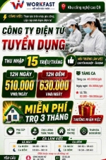Công ty điện tử tuyển dụng công nhân sản xuất