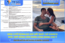 Đám cưới ronaldo gây bất ngờ: chỉ 4 khách mời, hợp đồng hôn nhân cũng đáng chú ý