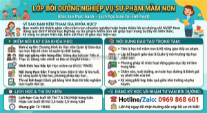 Đào tạo nghiệp vụ sư phạm mầm non theo hướng thực hành