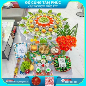Đặt mâm cúng trọn gói – tặng ngay bảng tên xinh xắn cho bé