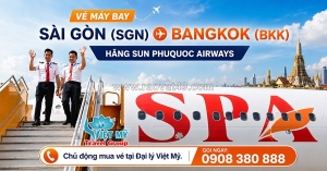Đặt vé sgn đi bangkok giá tốt với sun phuquoc airways