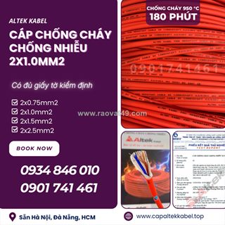 Dây tín hiệu chống cháy chống nhiễu 2x1.0 altek kabel sẵn đà nẵng, huế, bình định
