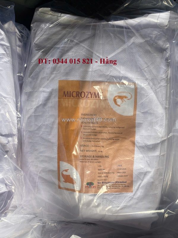 Enzyme protease, hỗ trợ tiêu hóa, cải thiện fcr, giảm bùn đáy ao